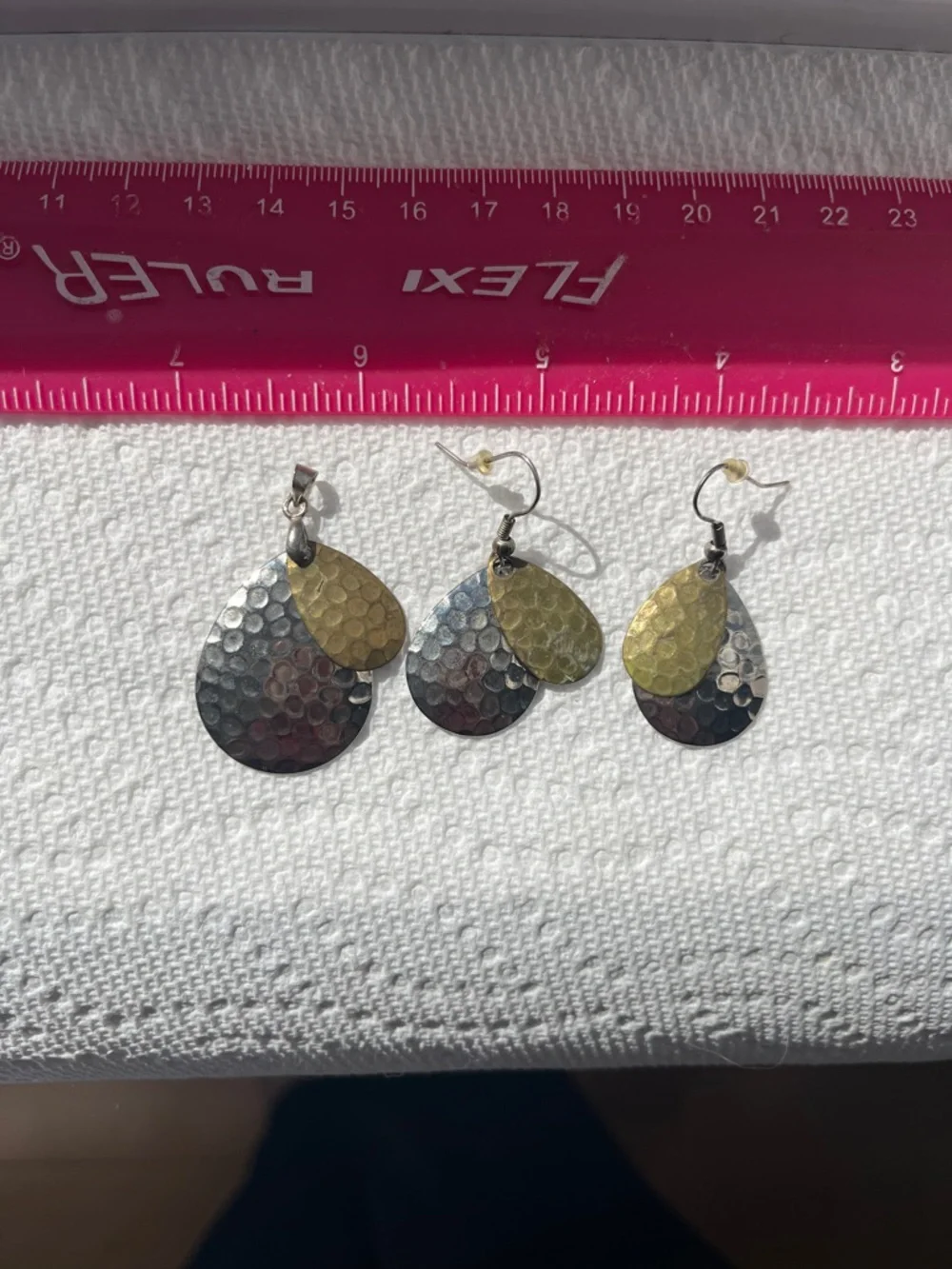 Fishing lure pendant and earrings - Picture 1 of 5